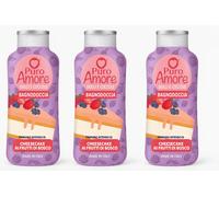 3x Puro Amore Bagnoschiuma 650ml Cheesecake Profumo Dolce Corpo