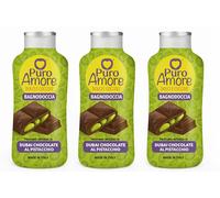 3x PURO AMORE Bagnoschiuma Dubai Pistacchio & Cioccolato 650ml Intenso