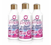 3x Puro Amore Profumo Concentrato Rosa per Bucato e Pavimenti