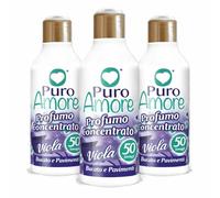 3x Puro Amore Profumo Concentrato Viola Bucato e Pavimenti - 50 Lavaggi