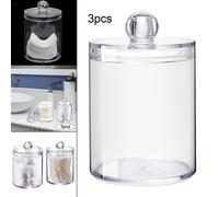 3x Qtip Floss Apothecary Jar Organizer Container Porta batuffolo di cotone