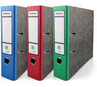 3x raccoglitore ad anelli a4 verde blu rosso registratore cartone ecologico