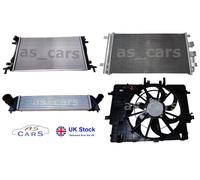 3x Radiatore + Ventole Set Acqua A/C Intercooler Per MG Hs 1.5 Benzina MK1