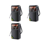 3X Radio Tascabile Portatile Radio AM/FM/SW Radio A Banda Completa con Batteria Ricaricabile Supporto per Auricolari MiniRadio per Vecchi, A