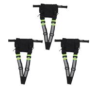 3X Radios Pocket Radio Chest Harness Front Pack Pouch per Walkie Talkie Bidirezionale UV-5R Nero+Verde