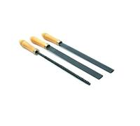 3X RASPE 200mm LIMA TONDA PIATTA MEZZOTONDA per metallo manico legno ferro lime