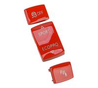 3x Red Gear Shift Button Cover Trim Fit For BMW 1 2 3 4 Series F20 F22 F30 F32