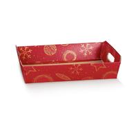 3X RED UNIVERSE 40x30x12 cm Cesto VASSOIO di NATALE NATALIZIO 15BM