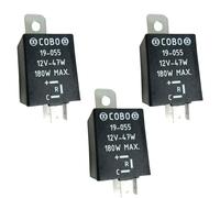 3x Relè Intermittenza Frecce 12V 47W COBO Universale Auto Trattore