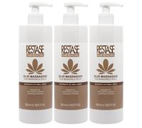 3x Restase Olio per Massaggi con Mandorle Dolci Nutriente e Emolliente 500 ml