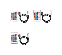 3X RGB Controller DC5V USB 5V 24 Tasti RF Remote Wireless Controller per COB SMD 3528 5050 RGB Tape Lights