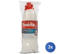 3x Ricambio per mocio Tonkita, modello TK775 R Strizzo Mop, per pulizie