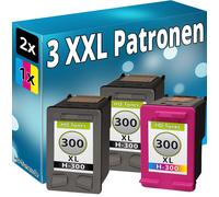 3x Ricarica Cartucce di Inchiostro per HP 300 XL D1660 D2560 D2660 D5500 D5560