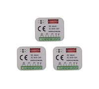3X Ricevitore Telecomando Universale per Porta Garage Interruttore Controller 2CH per Trasmettitore RX Multifrequenza 433-900 MHz Bianca
