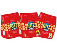 3X Ritz Original Mini Ritz Crackers Salati Maxi Confezione con 6 Bustine 240gr