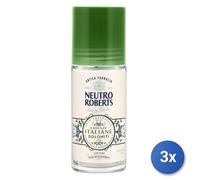 3x Roberts Deodorante Roll-On 50 Ml. Essenze Italiane Dolomiti
