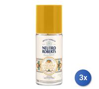 3x Roberts Deodorante Roll-On 50 Ml. Essenze Italiane Siracusa