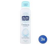 3x Roberts Deodorante Spray 150 Ml. Fresco Azzurro