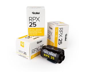 3x Rollei Rpx 25 135-36 35mm Pellicola Foto di Piccolo Formato Bianco e Nero / W