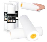 3x Rullo Schiuma 25 cm Vernice Smalto Lacca Superfici Lisce Pareti Mobili Stesura Uniforme Asciugatura Veloce Impugnatura Comoda Perfetto Restauri Decorazione Interni