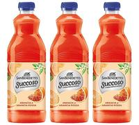 3X San Benedetto Succoso Arancia e Arancia Rossa Bevanda alla Frutta 1,5L [3 Bottiglie]