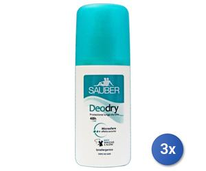 3x Sauber Deodorante Vapo 75 Ml. Deodry