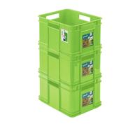 3x scatola contenitore scatola impilabile PAFEN verde 16L Eco Eurobox scatola...