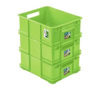 3x scatola contenitore scatola impilabile PAFEN verde 20L Eco Eurobox scatola...