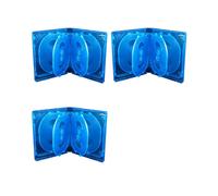 3X Scatola Porta CD Custodia per CD da 10 Pezzi Custodia per CD In Plastica A Doppia Faccia Custodia per CD per Auto Custodia per DVD Addensata, Blu