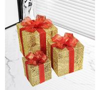 3x scatole regalo di Natale decorazione decorazioni natalizie per albero di