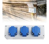 3x Schuko 230 V Distributore di prese a muro, distributore di corrente a muro, presa Schuko 16 A, presa da incasso presa a muro, per uso interno/esterno