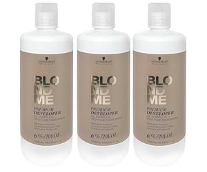 3x Schwarzkopf BlondMe Premium Sviluppatore Ossidante 1000 ml