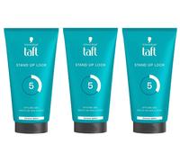 3x Schwarzkopf Taft Stand Up Look Hair Styling Modelling Power Gel 3x150ml EU