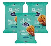 3X Scotti Si con Riso Muffin con Riso e Gocce di Cioccolato Senza Lattosio (Lactose Free) 6 Monoporzioni 222g [3 Confezioni]