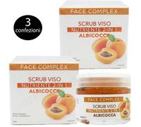 3x Scrub Viso Albicocca Nutriente 2in1 Viso e Labbra Face Complex 3 Confezioni