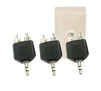 3x Sdoppiatore splitter da spina minijack 3,5mm maschio a 2 spine RCA mono maschio - connettore audio mini jack hi fi - Adaptout marca francese