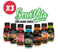 3X ServiVita Salsa Zero 320ml zero Grassi zero Zuccheri Basso Contenuto Calorico