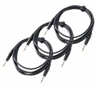 3x Set Cavo Jack Chitarra Basso Batteria Elettrico Tastiera Amplificatore 3m