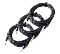 3x Set Cavo Jack Maschio 6,3mm 1/4'' per Strumenti Chitarra Audio Mono 10M