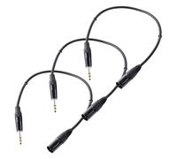 3x Set Cavo XLR Jack 6,3mm Stereo Registrazione Studio Live DJ PA Audio 0,5m