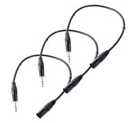 3x Set Cavo XLR Jack 6,3mm Stereo Registrazione Studio Live DJ PA Audio 0,5m
