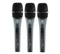3x SET MICROFONI CANTO VOCALE DJ PA PROFESSIONALE CAVI XLR CLIP SUPPORTO BORSA