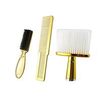 3x / Set Set spazzole per parrucchieri Spazzola per barba Barbiere Pettine per collo Spolverino Pettine per capelli Pulisci i capelli per donna e uomo