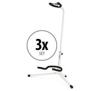 3x Stand - Supporto Chitarra/Basso Classic Cantabile GS-30 WH Bianco