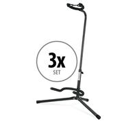 3x Stand - Supporto Chitarra/Basso Classic Cantabile GS-30 BK Nero