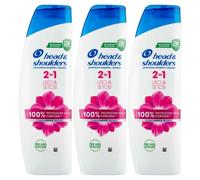 3x Shampoo 2 in 1 Head & Shoulders Anti Forfora Capelli Lisci e Setosi 250 ml