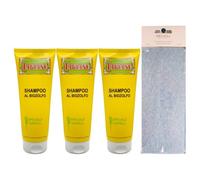 3X Shampoo al Biozolfo, per Capelli Grassi o con Forfora, Riequilibrante, Purificante, Detossinante e Rivitalizzante, 250 ml + Fascia Per Capelli (Colori Assortiti)