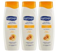 3x Shampoo Mantovani Capelli Lisci Con Olio di Noci e Cheratina 400 ml