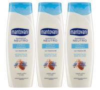3x Shampoo Mantovani Capelli Normali Con Vitamina B5 e Semi di Lino 400 ml