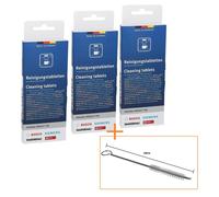 3x Siemens Pastiglie per la Pulizia Caffettiera Automatica 311969 Con Spazzola